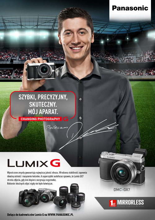 Robert Lewandowski w kampanii Panasonic LUMIX G