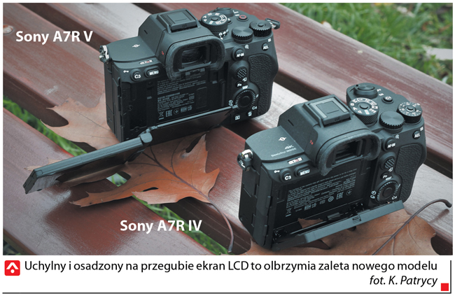 SONY A5R V odchylany ekran vs Sony A7R IV