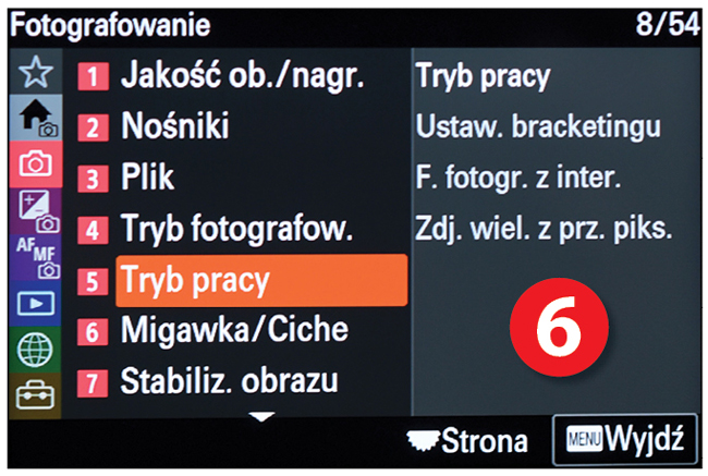 Nowe Menu A7R V