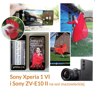 Sony Xperia 1 VI i aparatowi Sony ZV-E10 II