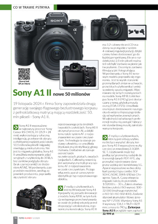 Sony A1 II - nowe, flagowe 50 milionów