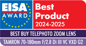 Tamron 70-180 mm EISA AWARDS 2024-2025