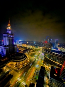 Warsaw by night